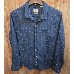 Levi's Blue Button Shirt "Sunset One Pocket" L/S Standard Fit Size XL {CW 40/23}